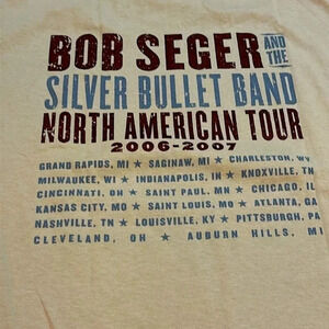 2006-2007 Bob Seger & the silver bullet band concert tour shirt 2XL short sleeve